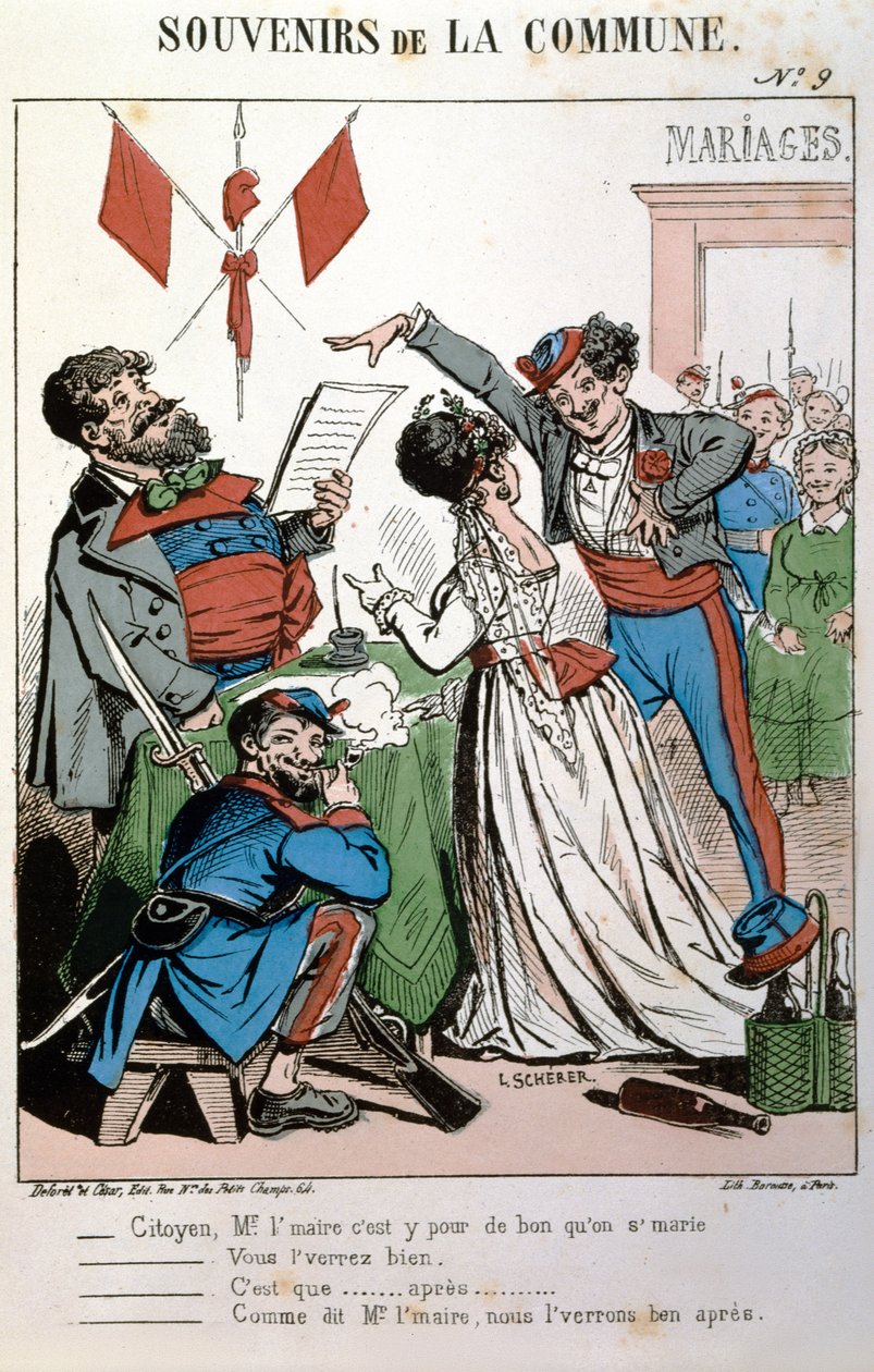 Recollections of the Commune, a civil wedding by L. after Scherer