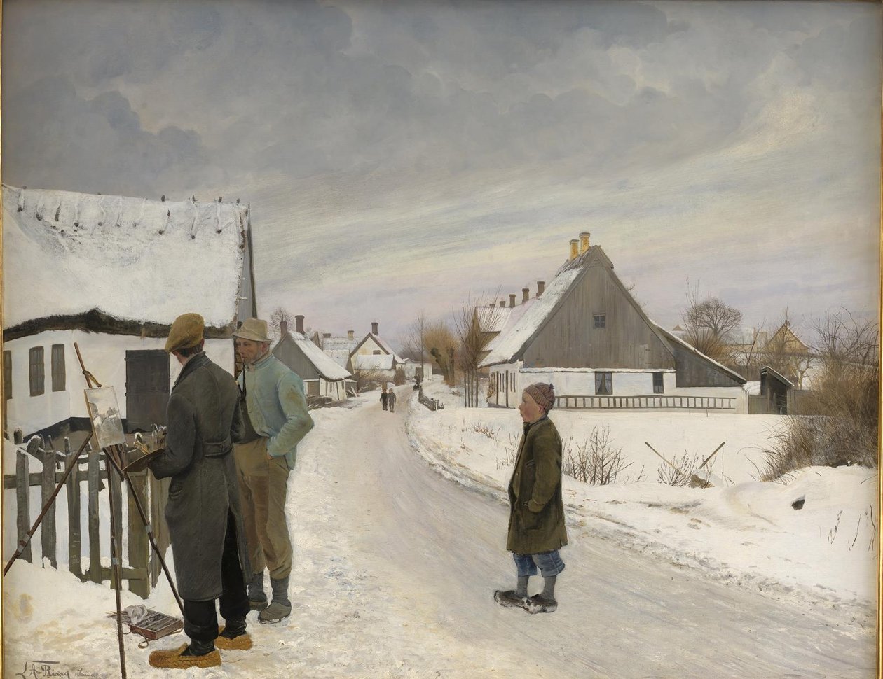 The Painter in the Village by Laurits Andersen Ring