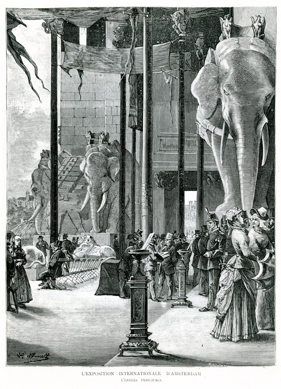 Entrance to the International Exposition of Amsterdam by L. Mariette