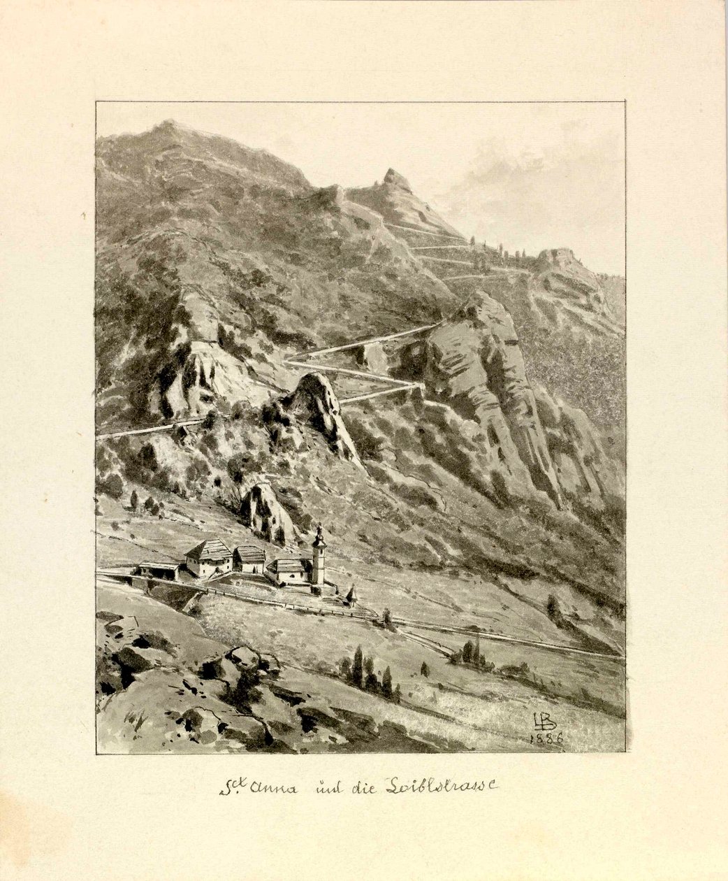 View of St. Anne and the Ljubelj Serpentine by Ladislav Benesch