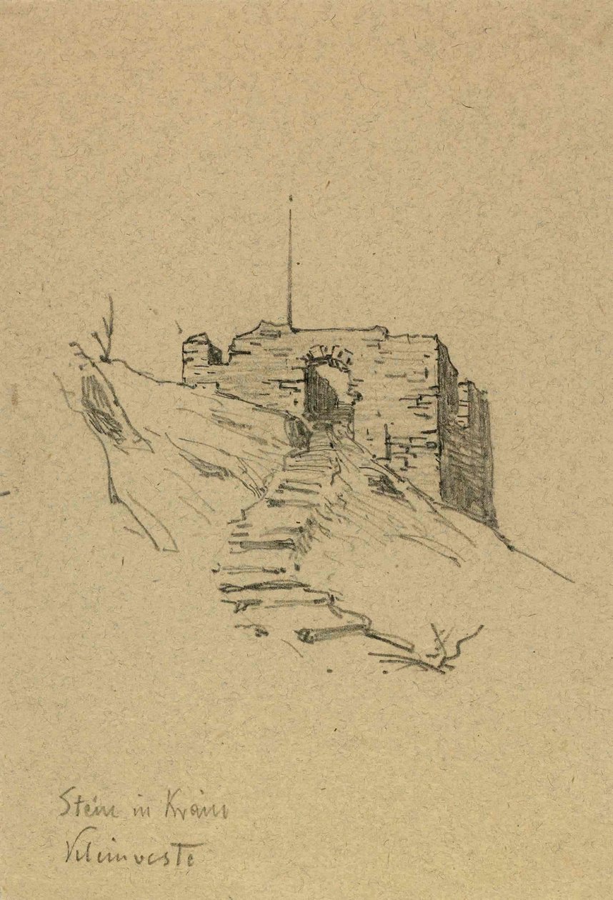 Ruins of the Old Castle in Kamnik by Ladislav Benesch
