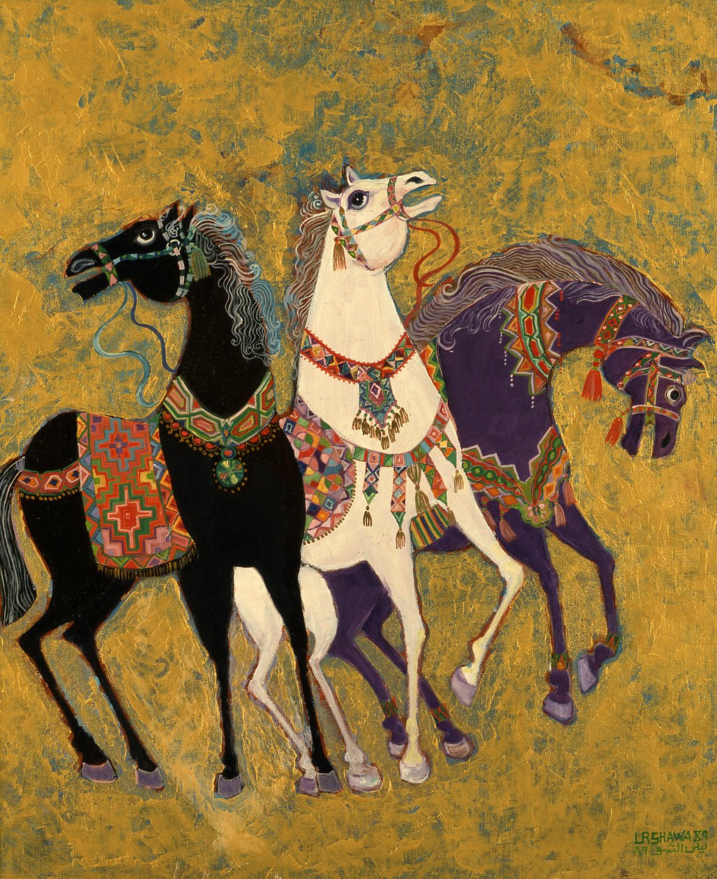 3 Horses by Laila Shawa