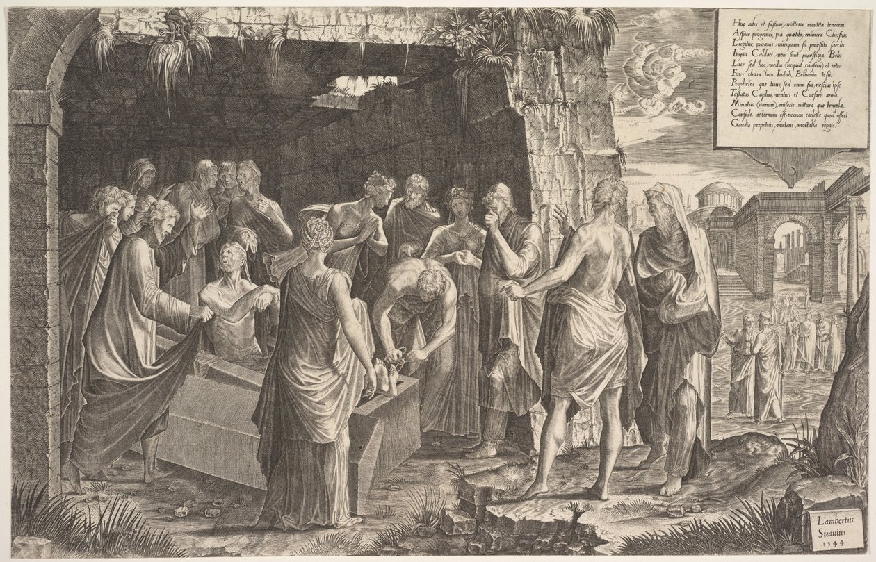 Raising of Lazarus by Lambert Suavius
