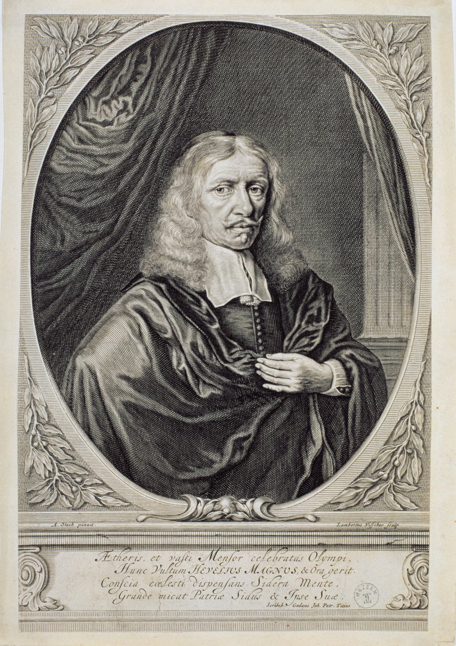 Johannes Hevelius (1611-87) by Lambert de Visscher