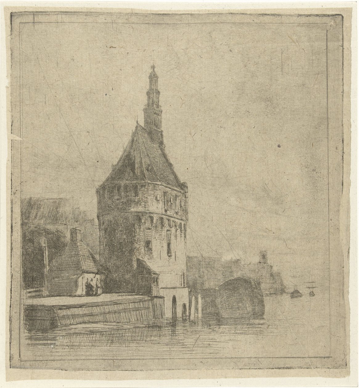Tower by the Water by Lambertus  Hardenberg