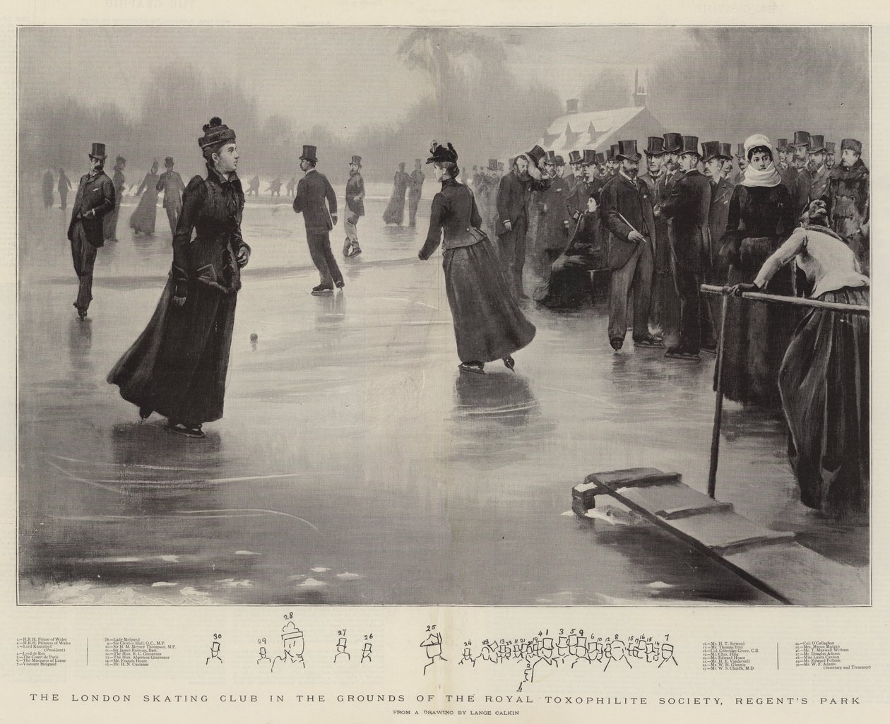 The London Skating Club in the Grounds of the Royal Toxophilite Society, Regent