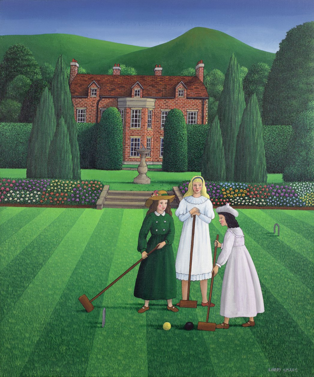 The Croquet Match, 1986 by Larry Smart