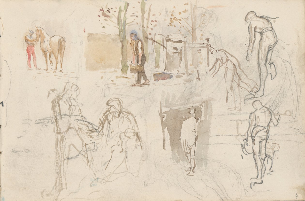 Study of Figures by Laszlo Mednyanszky