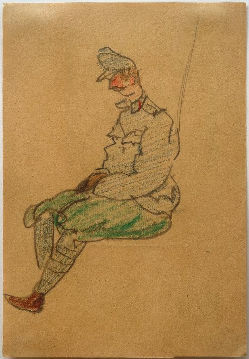 Untitled (Sitting Radio Operator) by Laszlo Moholy Nagy
