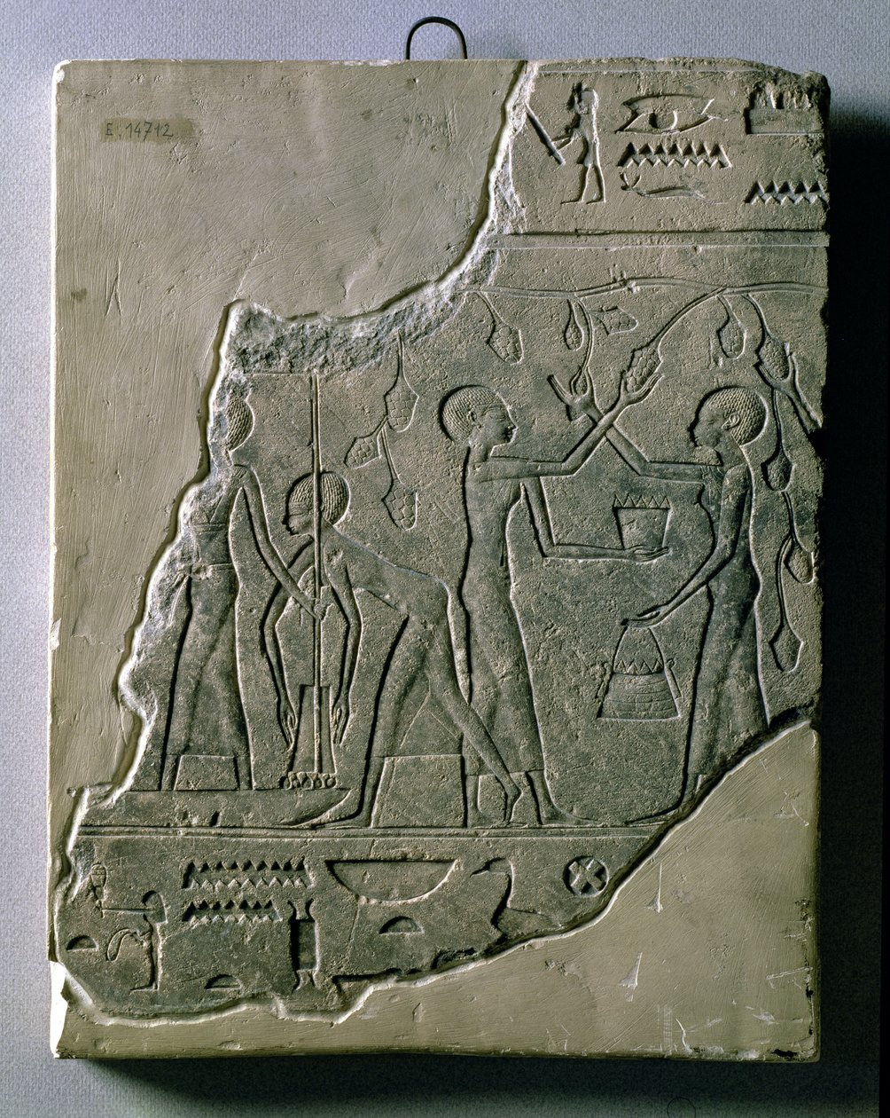 Bas relief of priestesses gathering grapes, 26th-30th Dynasty by Late Period Egyptian