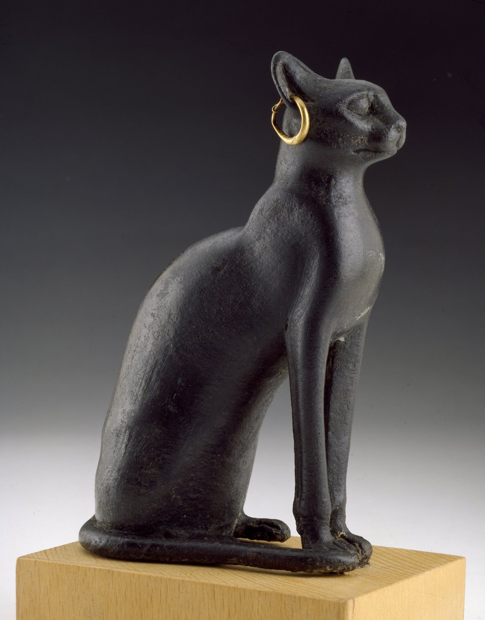 Statuette of a Cat, Sacred to the Goddess Bastet of Bubastis by Late Period Egyptian