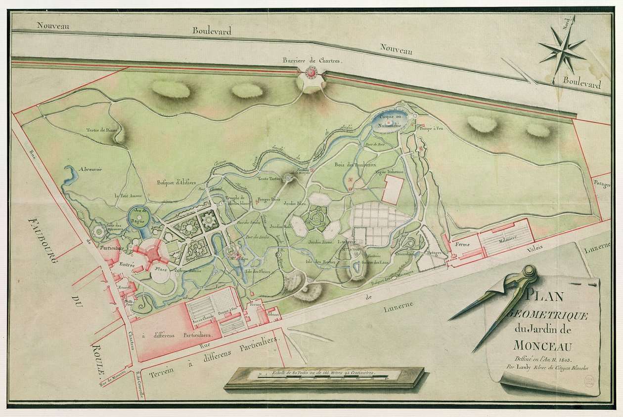 Plan of the Parc Monceau by Lauly