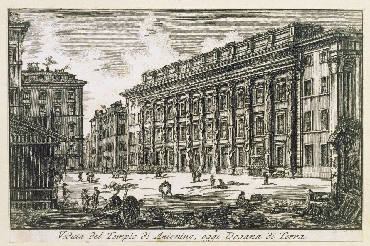 Temple of Antoninus in Rome by Laura Piranesi