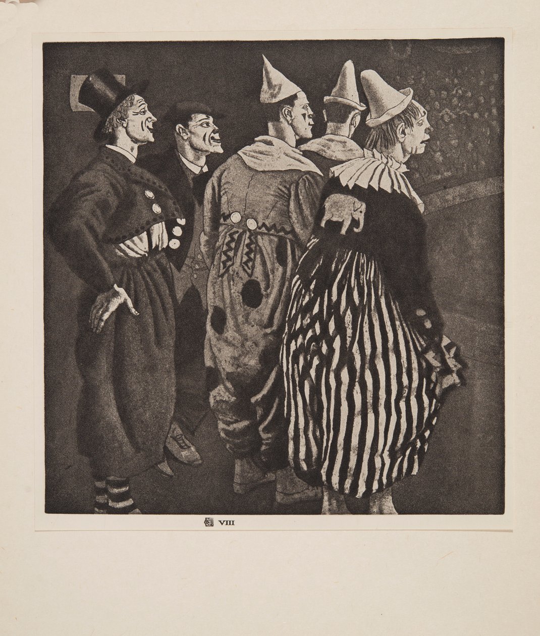 Five Clowns by Laura Knight