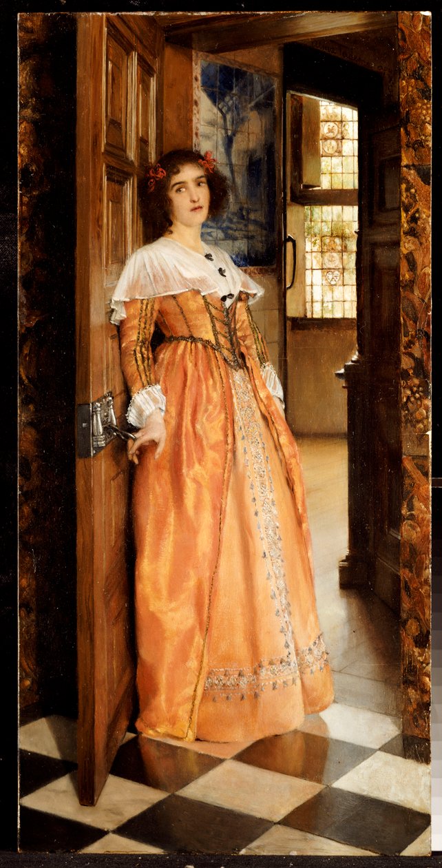 At the Doorway by Laura Theresa Alma Tadema