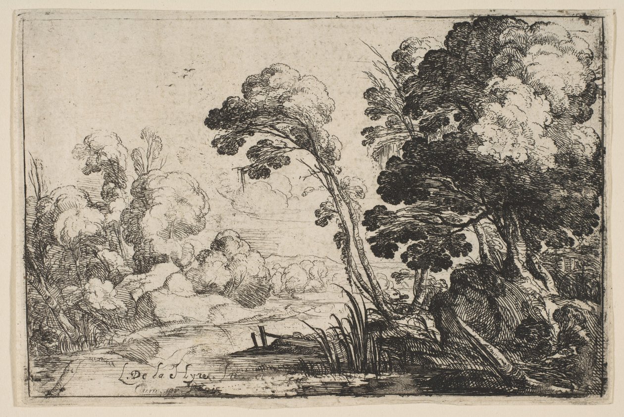 River in the Woods by Laurent de la Hyre