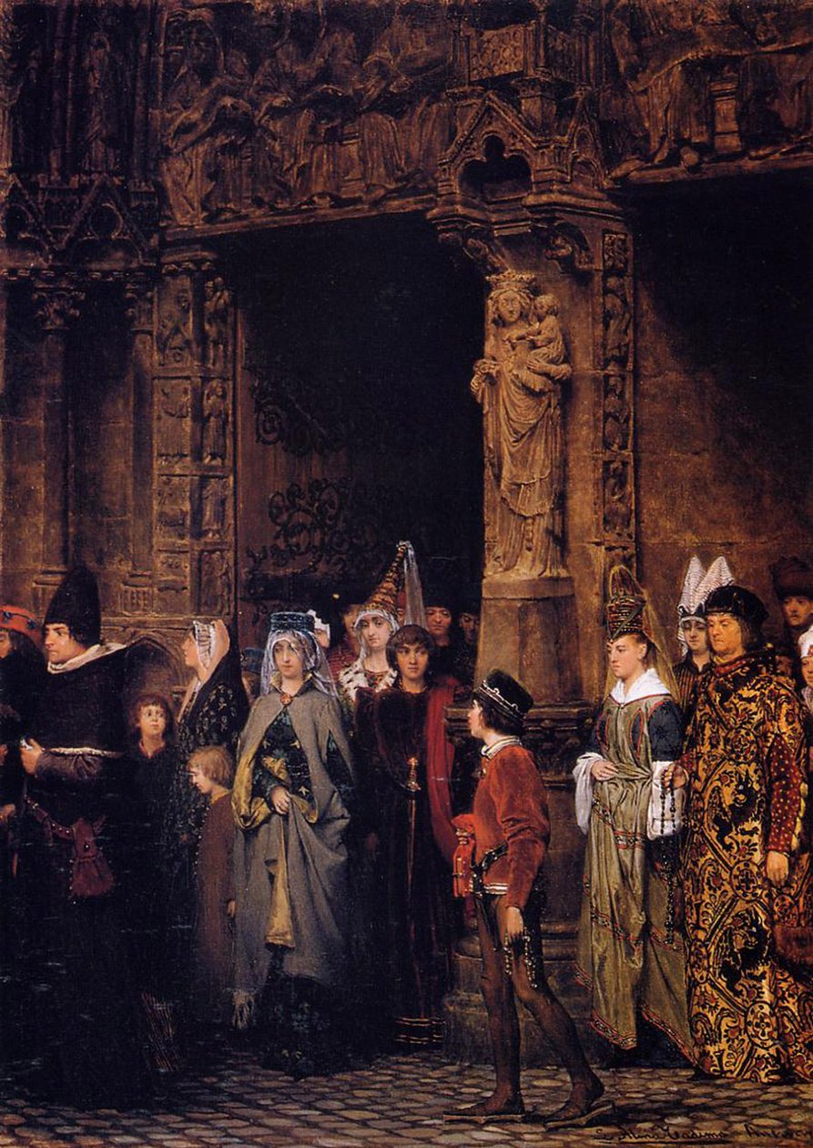 Leaving Church in the Fifteenth Century, 1864 by Lawrence Alma Tadema
