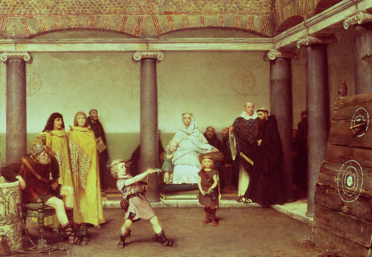The Education of the Children of Clothilde and Clovis by Lawrence Alma Tadema