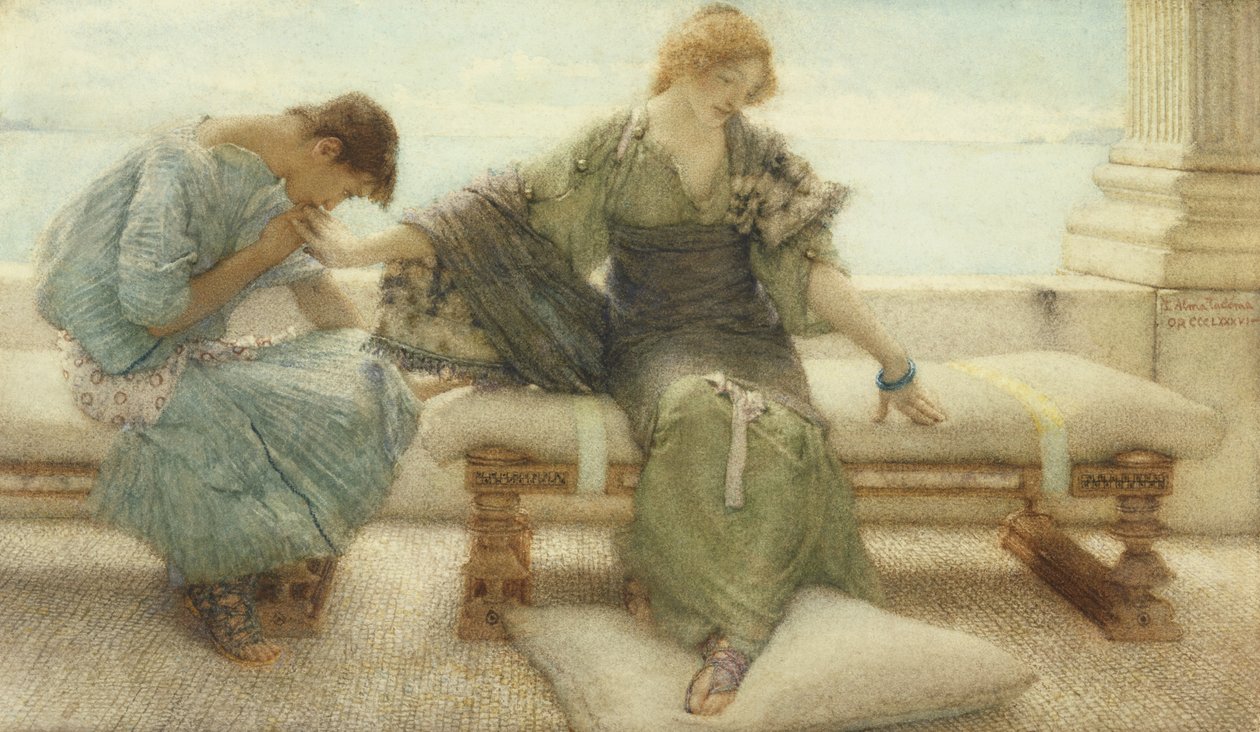 Ask me no more....for at a touch I yield, 1886 by Lawrence Alma Tadema