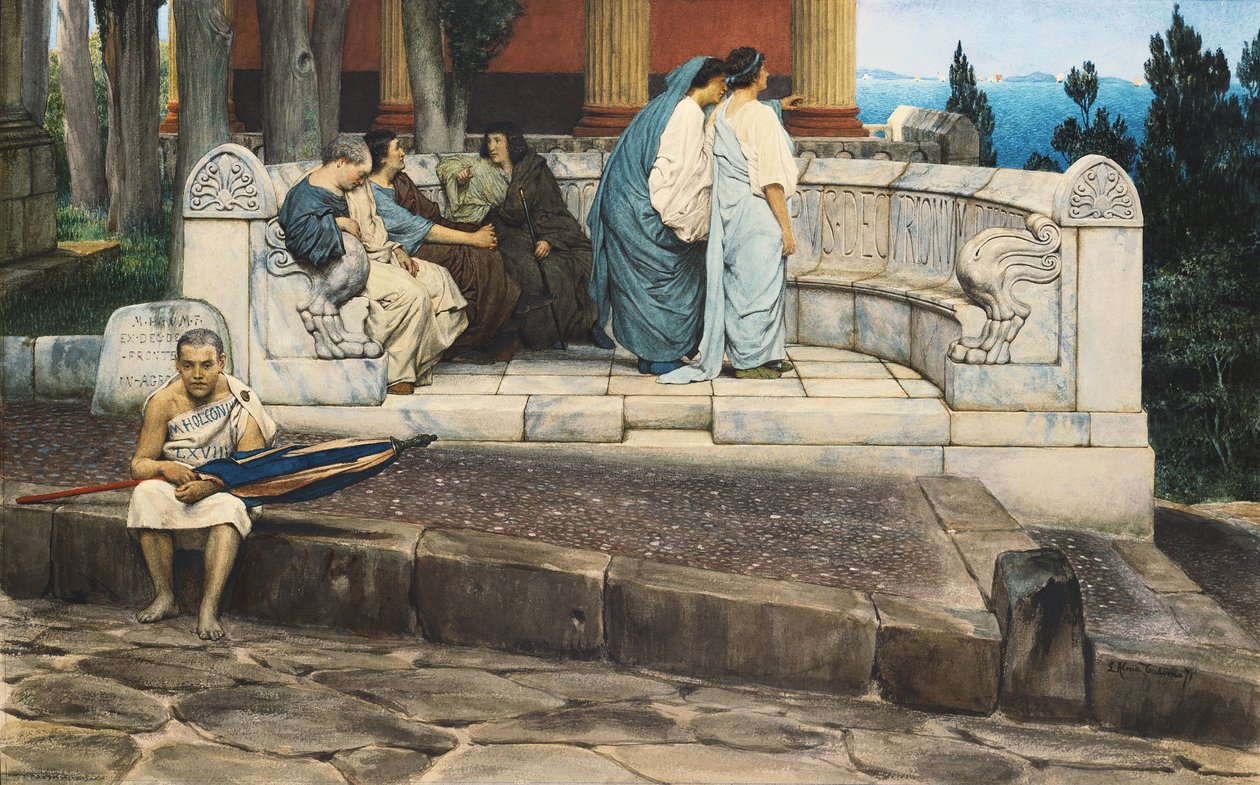 An Exedra by Lawrence Alma Tadema