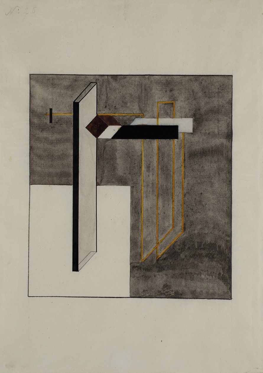 Study for Proun 4B by Eliezer Markowich Lissitzky