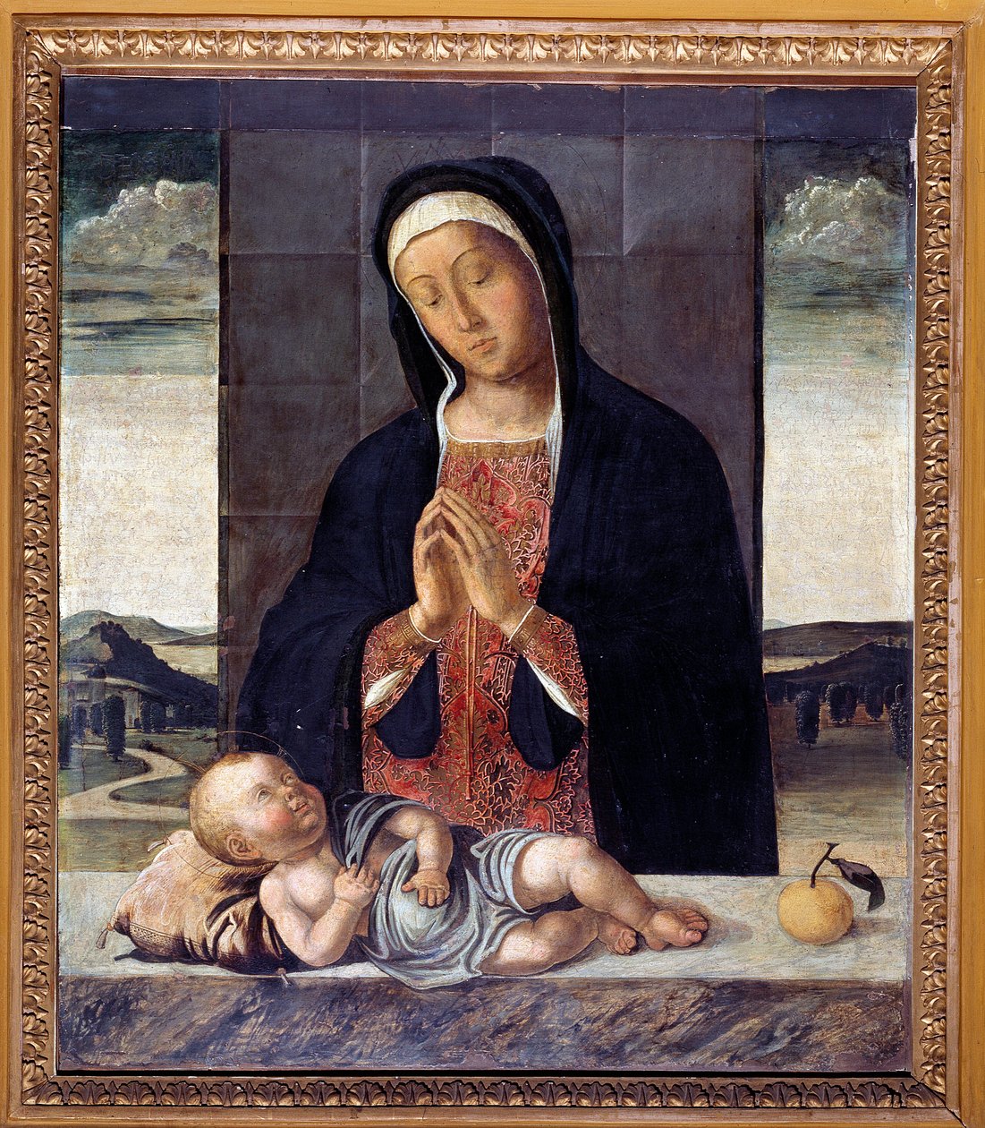 Virgin Worshipping Jesus by Lazzaro Bastiani