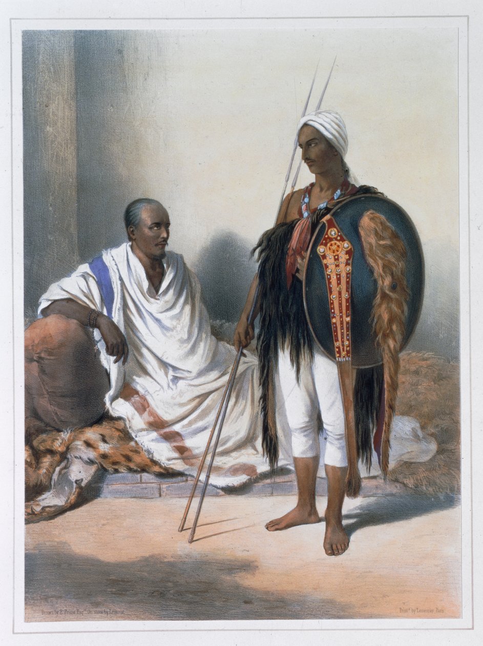Abyssinian Priest and Warrior, 1848 by Lemoine
