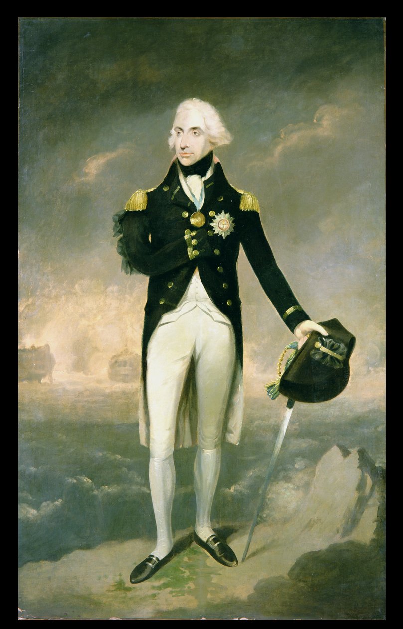 Portrait of Lord Nelson with Santa Cruz beyond by Lemuel Francis Abbott