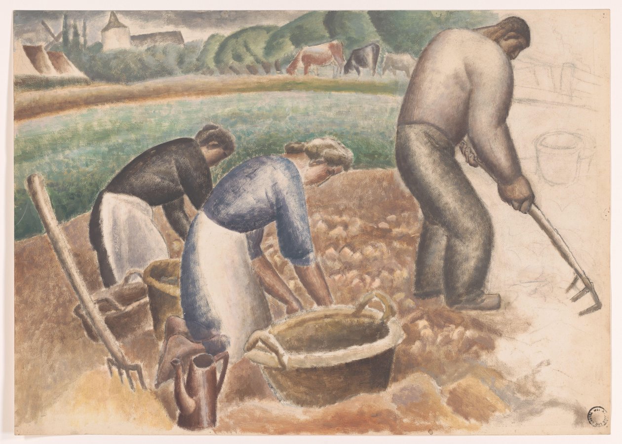Potato Gatherers in the Field by Leo Gestel