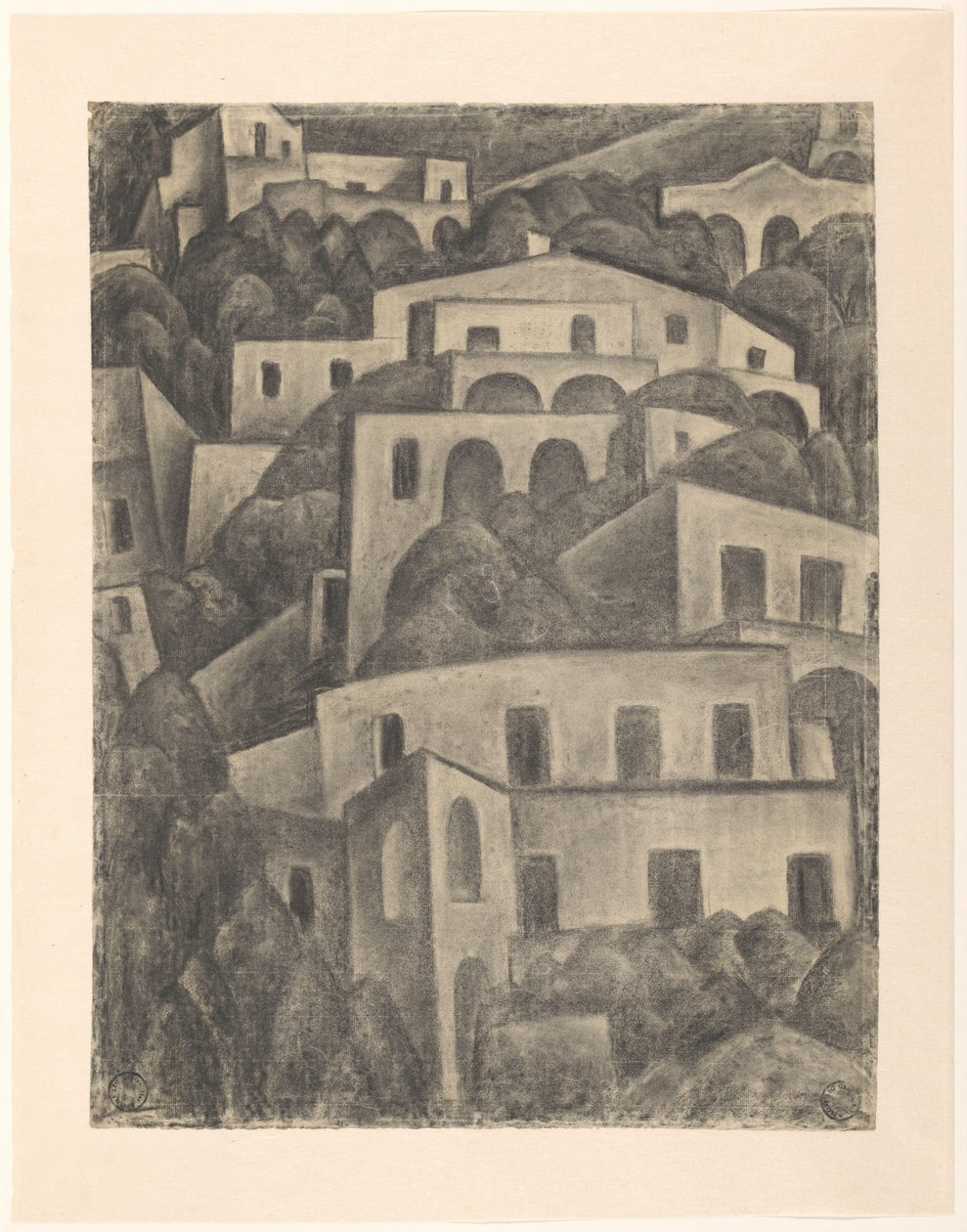 View of Positano by Leo Gestel