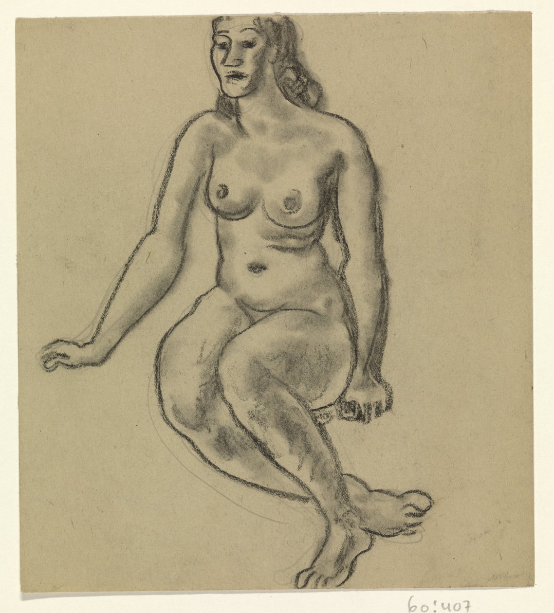 Seated Female Nude by Leo Gestel