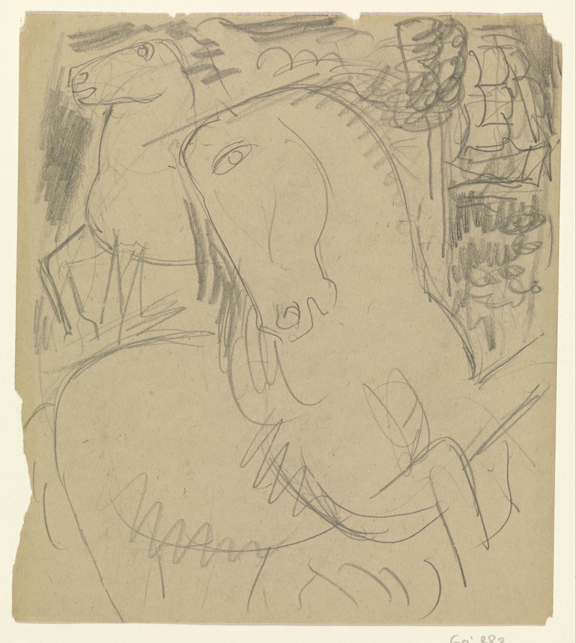 Two Horses by Leo Gestel