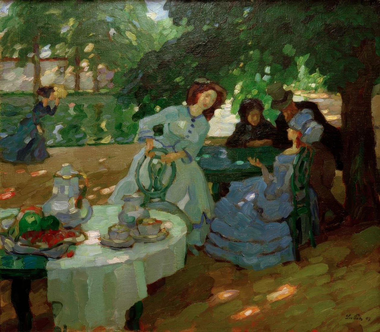 Breakfast in the Open by Leo Putz
