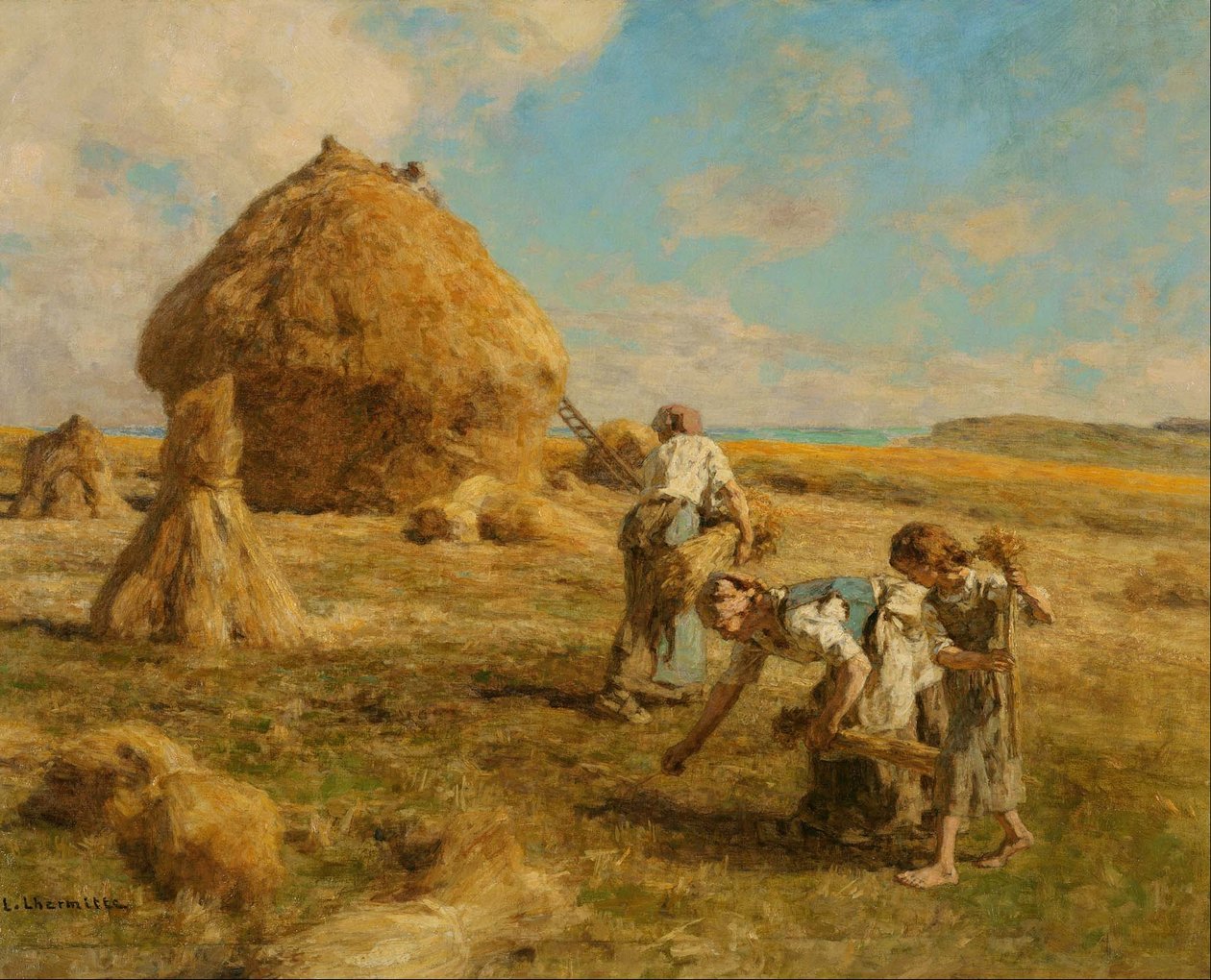 Gleaning Women by Leon Augustin Lhermitte