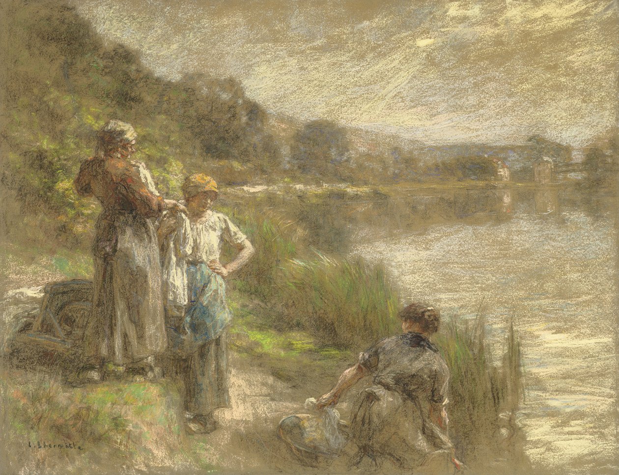 Three Washerwomen by Leon Augustin Lhermitte