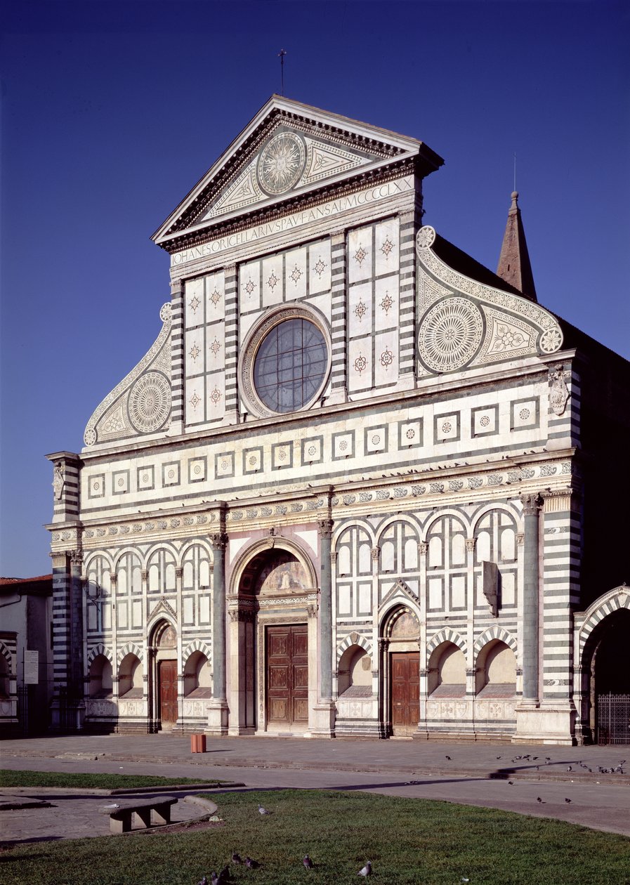 View of the facade by Leon Battista Alberti