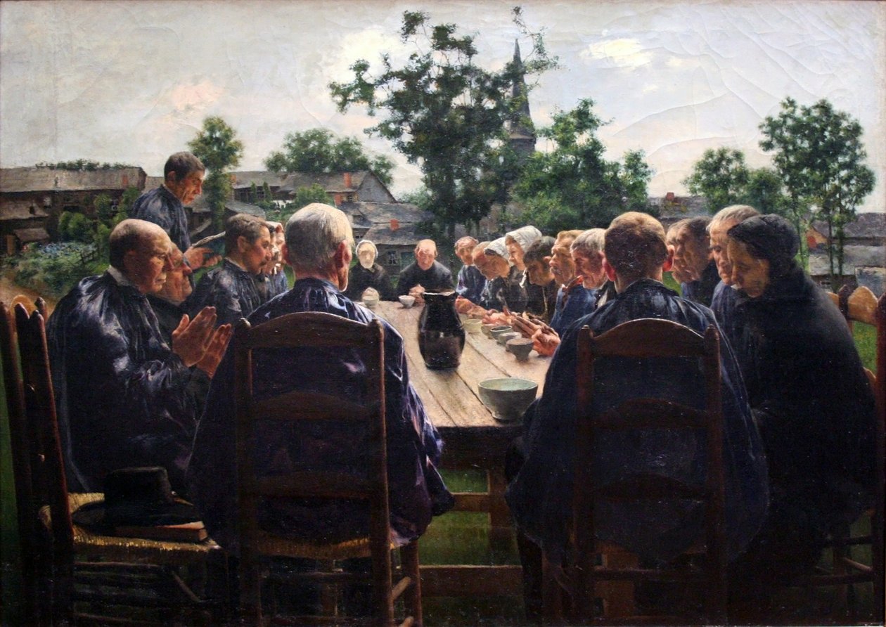 The Funeral Meal by Léon Frédéric