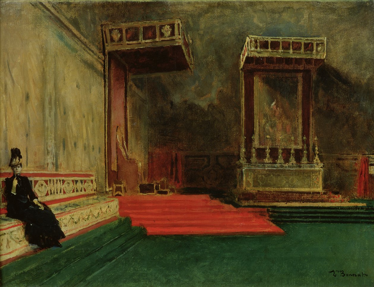Interior of the Sistine Chapel, Rome by Leon Joseph Florentin Bonnat