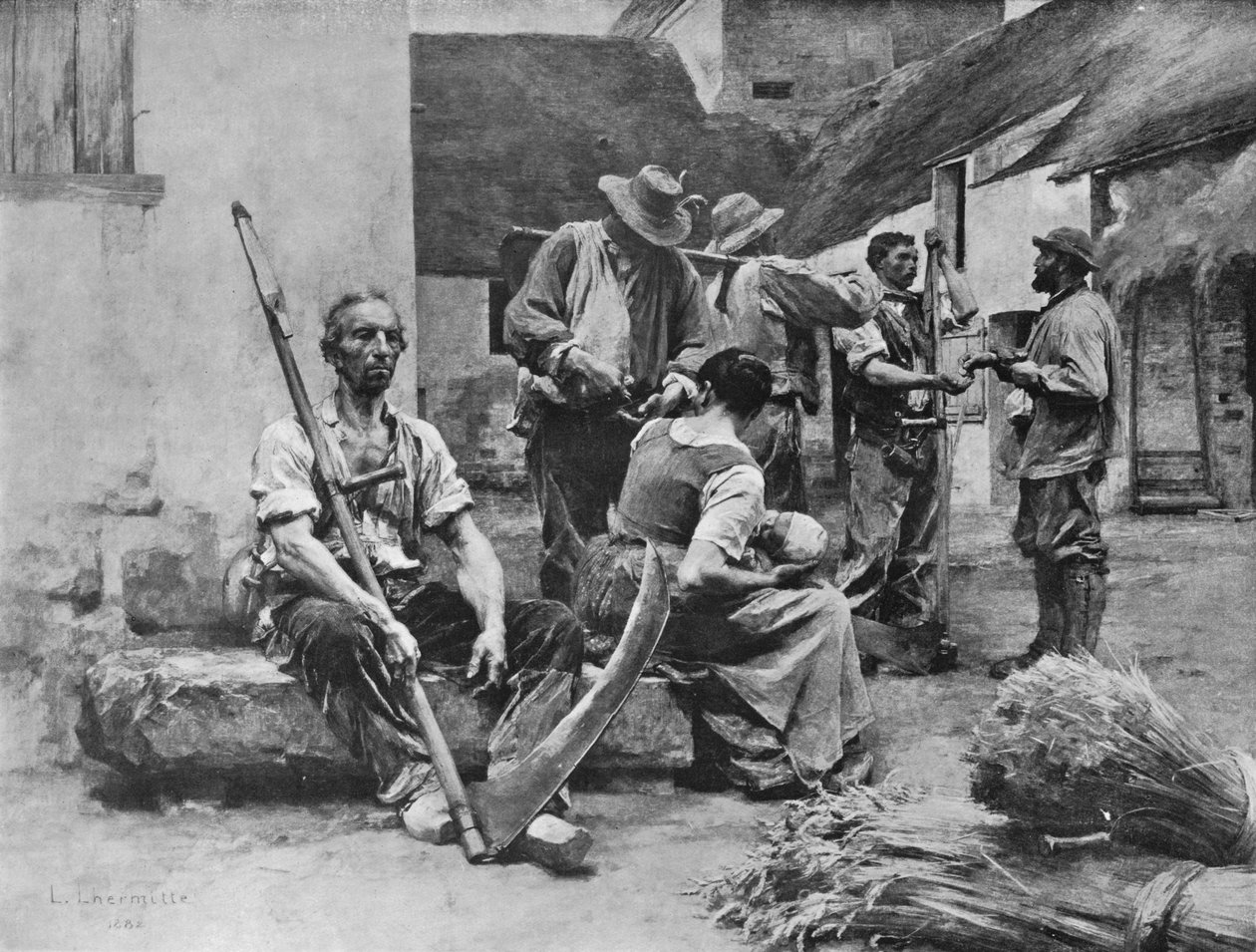 Paying the Harvesters by Leon Augustin Lhermitte