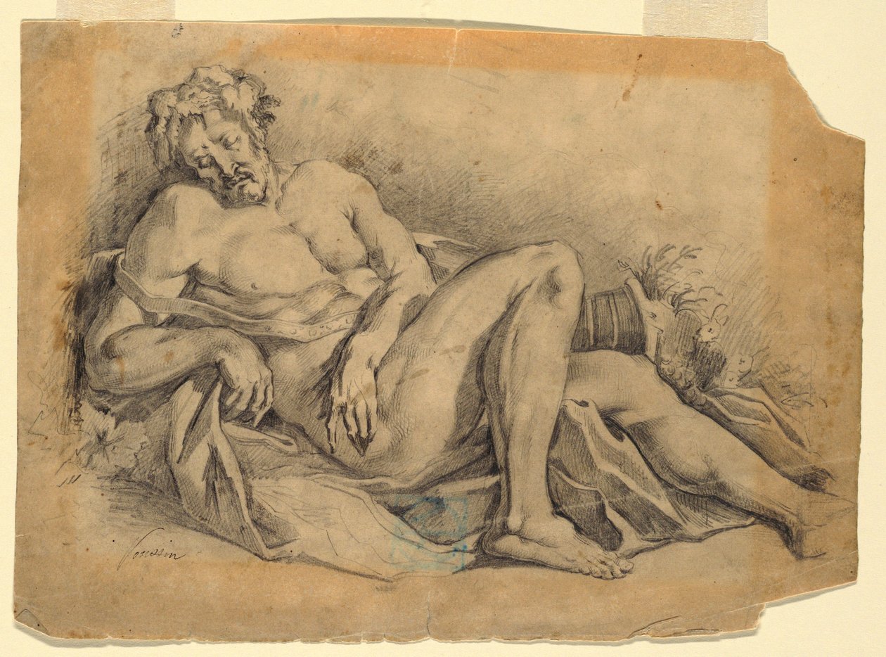 Bacchus Sleeping (after Poussin), 1886–92 by Leon Dabo