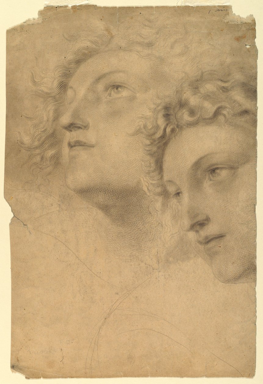 Two Female Heads, 1886–92 by Leon Dabo