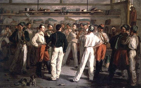 The Trumpet Practice by Leon Louis Leclaire