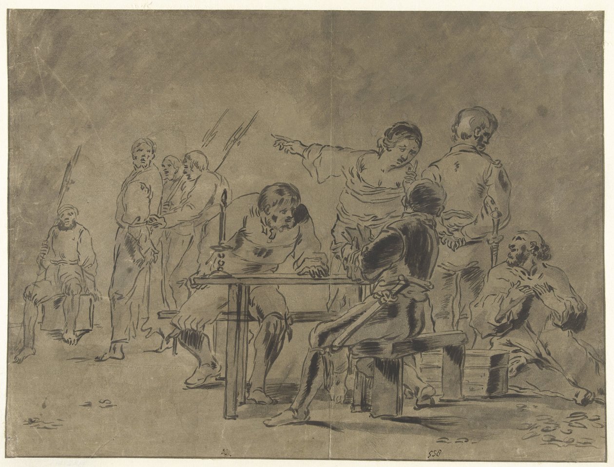 Peter Denies Christ by Leonaert Bramer