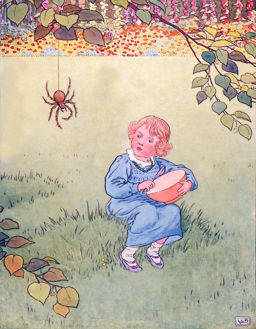 Little Miss Muffet by Leonard Leslie Brooke