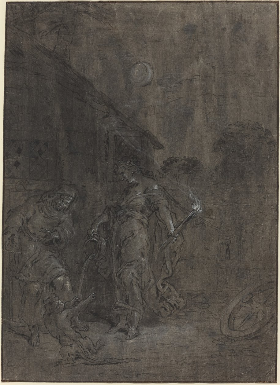 Stellio Changed into a Lizard by Ceres by Leonard Bramer