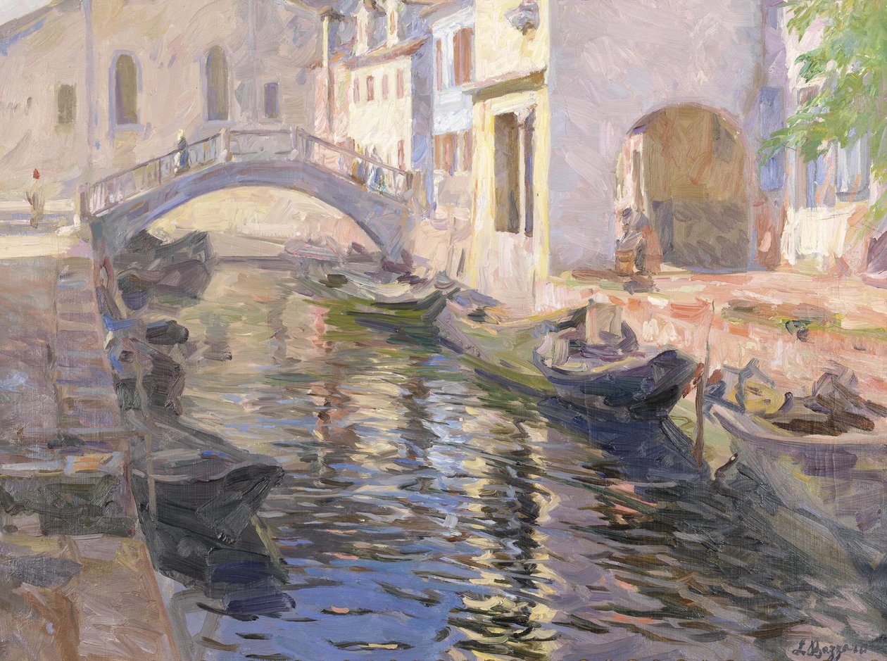 Canal in Venice by Leonardo Bazzaro