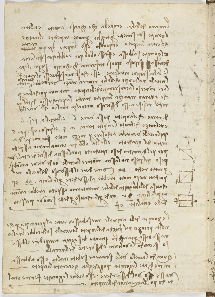 Birds Flight Code, Sheet 14 Verso by Leonardo da Vinci