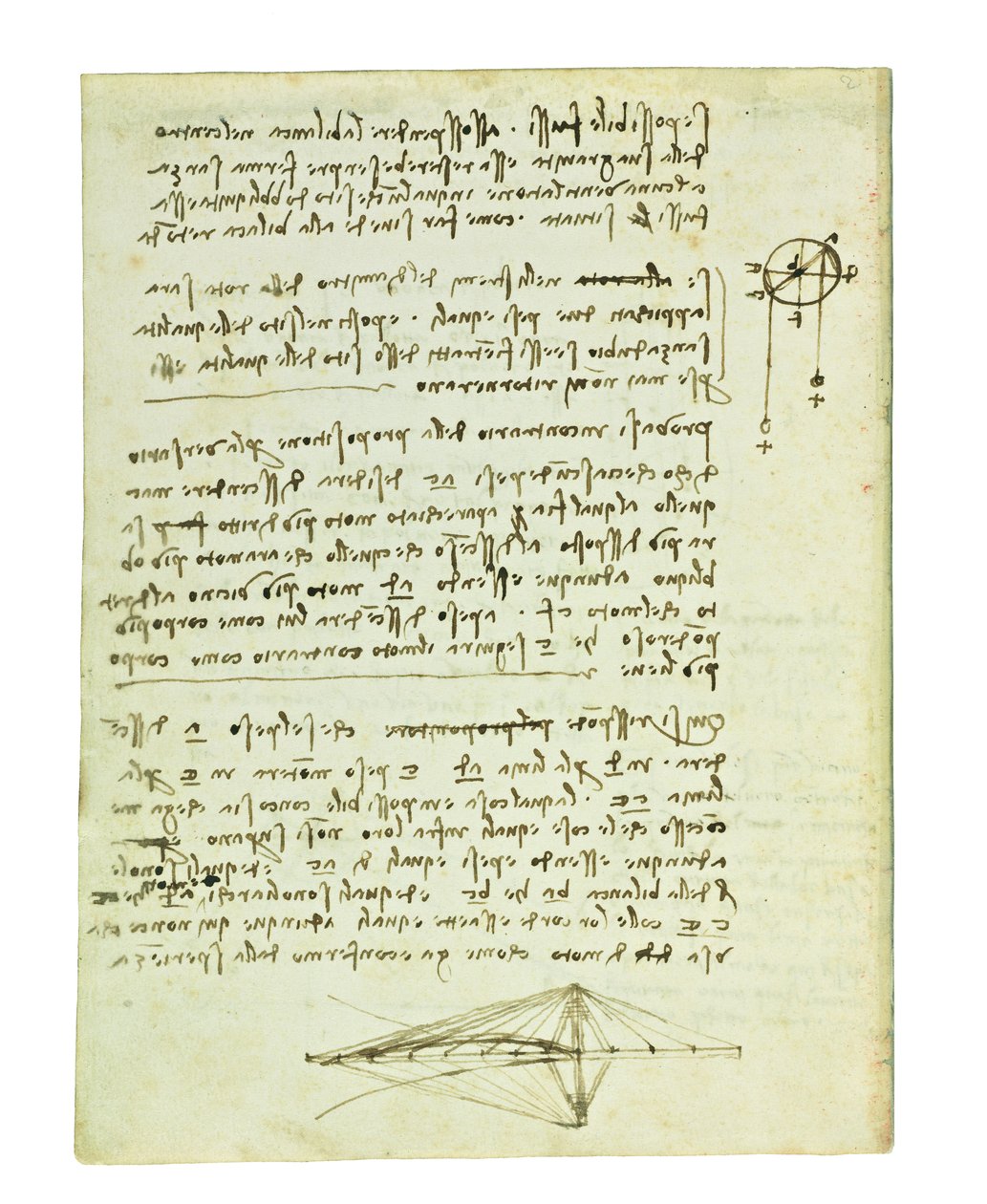 Codex on the Flight of Birds, Folio 2 Verso by Leonardo da Vinci