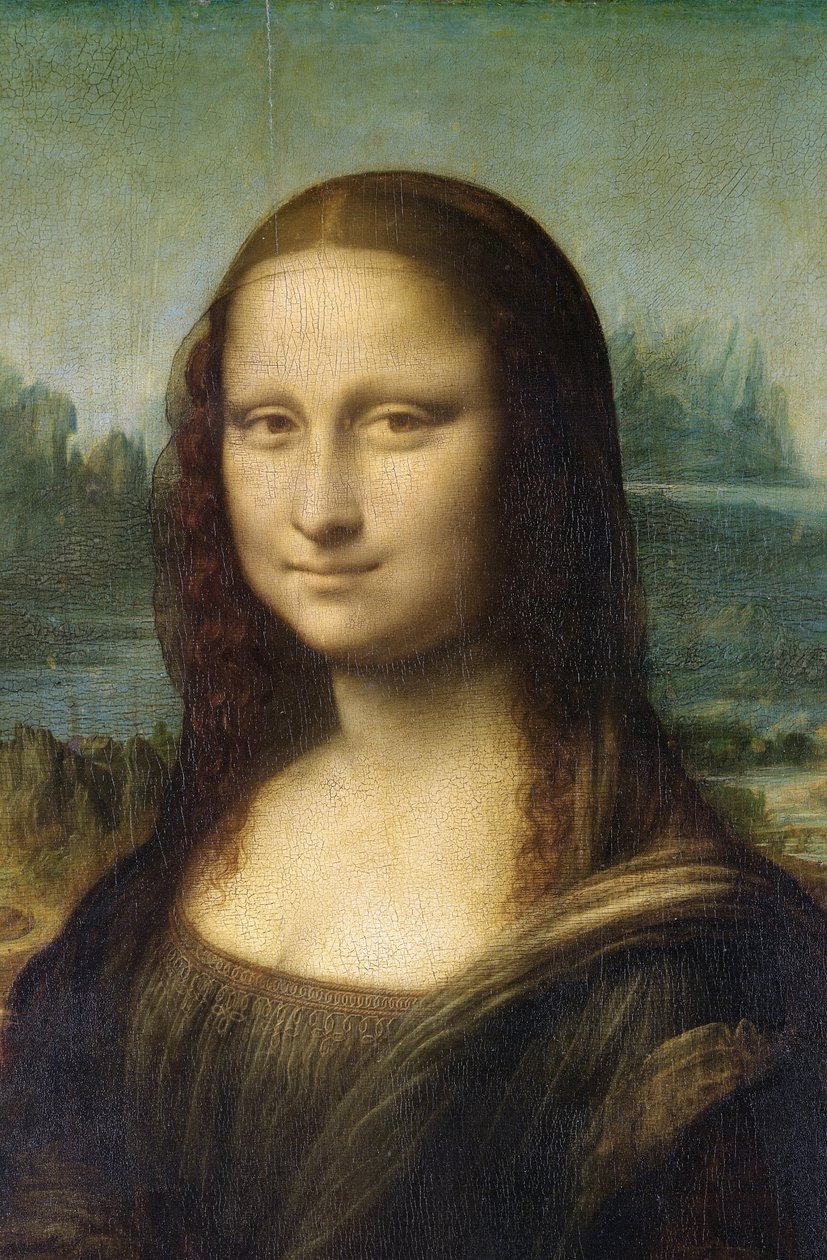 Mona Lisa (detail) by Leonardo da Vinci