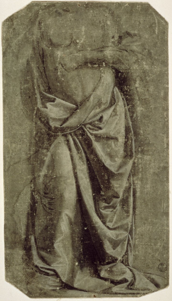 Drapery Study for a Standing Figure Seen from the Front by Leonardo da Vinci